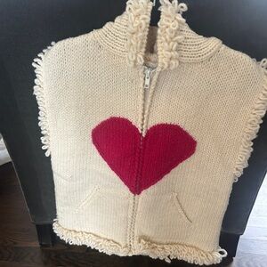 Boutique brand cream girls sweater vest